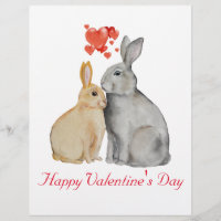 Valentine's Day Cute Rabbit Postcard
