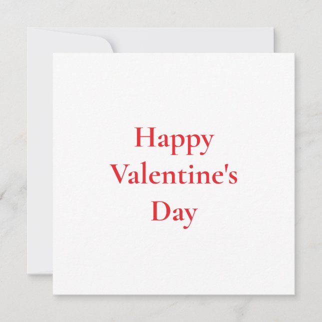 Valentine's Day Cute Red Colourful Romantic 2025 Card (Front)