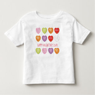 Valentine's Day Cute Vintage Custom Heart Candy Toddler T-Shirt