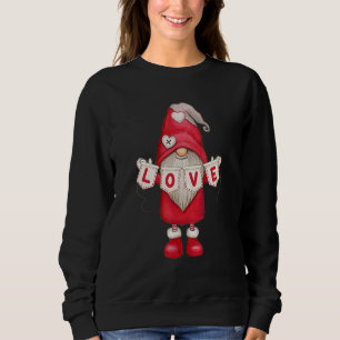 Valentines Day Cute Watercolor Hand Drawn Love Mes Sweatshirt