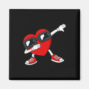 Valentines Day Dabbing Heart Fun Boys Girls Kids D Magnet