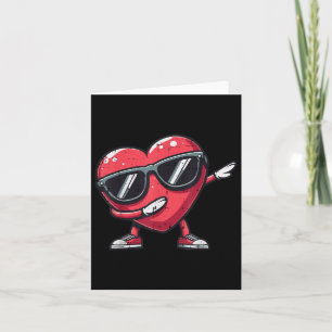 Valentines Day Dabbing Heart Funny Dance Boys Girl Card