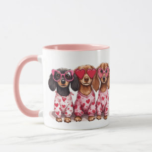 Valentines Day Dachshund Dogs Mug