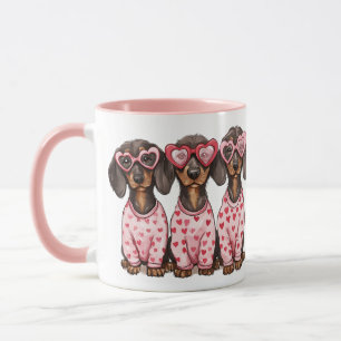 Valentines Day Dachshund Dogs Mug