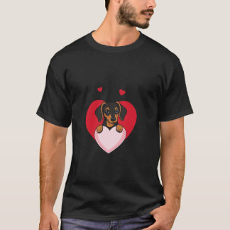 Valentine's Day Dachshund Heart T-Shirt