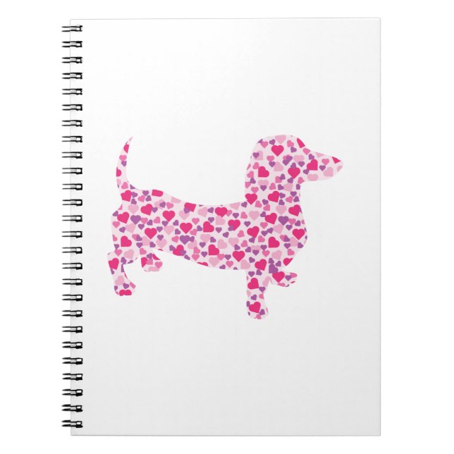 Valentine's Day Dachshund Notebook (Front)