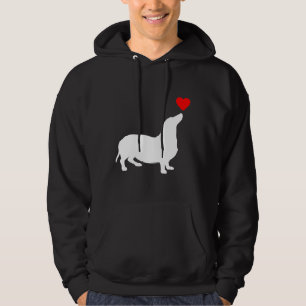Valentines Day Dachshund Wiener Dog Hoodie