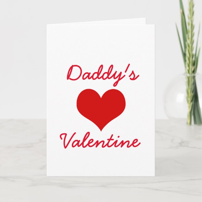 valentines day daddy's valentine card (Front)