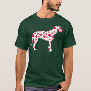 Valentines Day Dalmatian Hearts Puppy Dog Lover T-Shirt