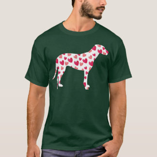Valentines Day Dalmatian Hearts Puppy Dog Lover  T-Shirt