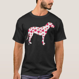 Valentines Day Dalmatian Hearts Puppy Dog Lover T-Shirt