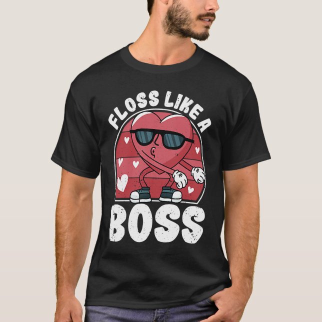 Valentine's Day Dance Heart Love Flossing Floss Li T-Shirt (Front)