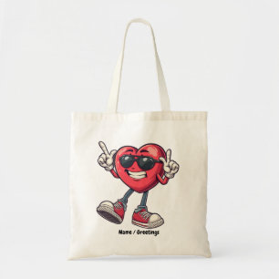 Valentines Day Dancing Heart Boys Girls Love Tote Bag