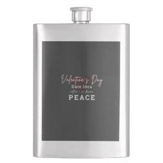Valentines Day Date Idea, Coffe No Drama Peace Hip Flask