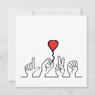 Valentine's Day. Deaf, sign-language love — love.
