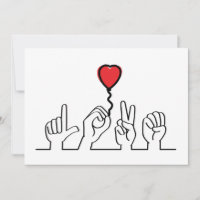 Valentine's Day. Deaf, sign-language love — love.