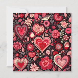 Valentine's day decorative heart  holiday card