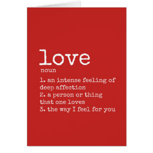 Valentine's Day Definition of Love Card