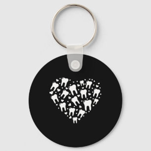 Valentine's Day Dentist Dental Hygienist Heart Too Key Ring