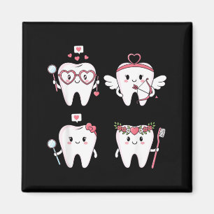 Valentines Day Dentist Tooth Funny Dental Women Magnet