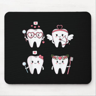 Valentines Day Dentist Tooth Funny Dental Women Mouse Pad