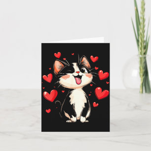 Valentines Day Design With A Cat On It  Card