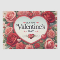 Valentine's Day Design with Roses and Hearts