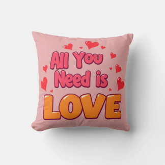 Valentine's day desing "all you need is love" cushion