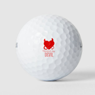 valentines day devil golf balls