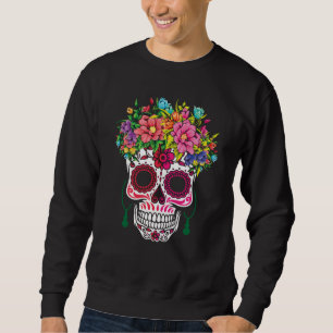 Valentines Day Dia De Los Muertos Sugar Floral Val Sweatshirt