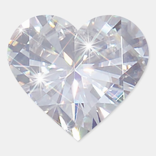 Valentine's Day - Diamonds Heart Sticker (Front)
