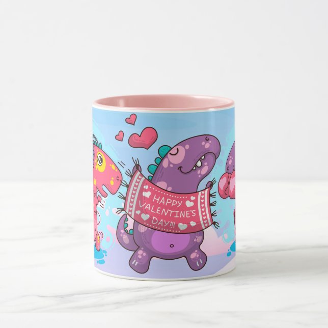 Valentine's Day Dinos Mug (Center)