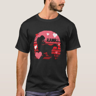 Valentines Day Dinosaur I Steal Hearts Boys Men Lo T-Shirt