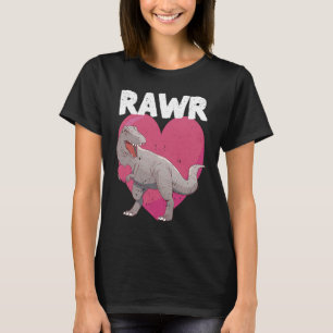 Valentines Day Dinosaur RAWR T rex Lover Tyrannosa T-Shirt