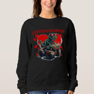 Valentines Day Dinosaur Rex Boys Valentine Kids Lo Sweatshirt