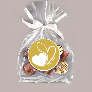 Valentine's Day Distorted Tilted Hearts Classic Round Sticker