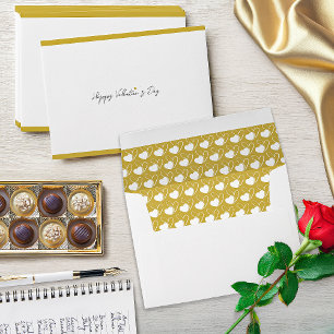 Valentine's Day Distorted Tilted Hearts Envelope