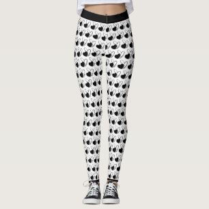Valentine's Day Distorted Tilted Hearts Leggings