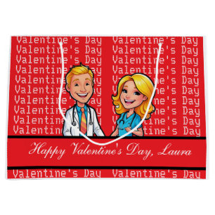 Valentine's Day DOCTOR COUPLE original Large Gift Bag