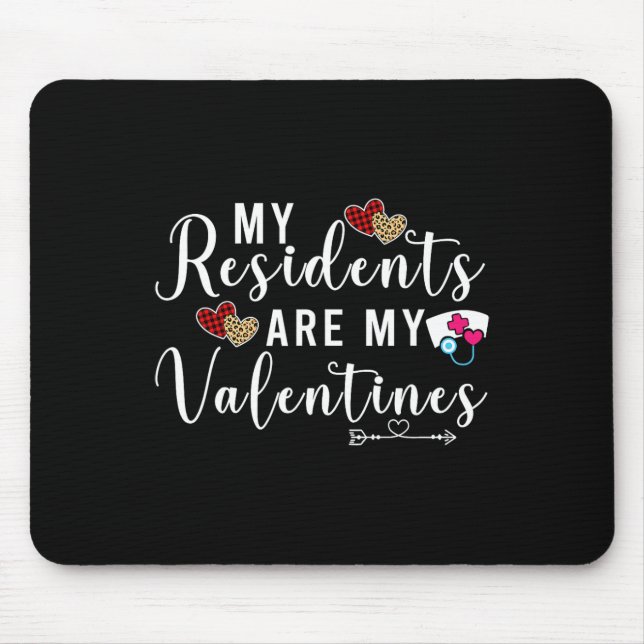Valentines Day Doctor Nurse Gifts Idea Funny Valen Mouse Pad (Front)