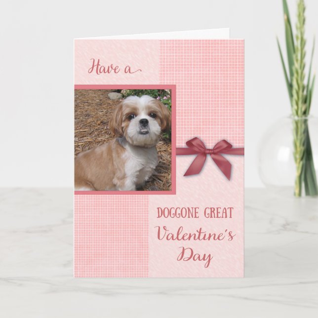 Valentine's Day  - dog custom photo card (Front)