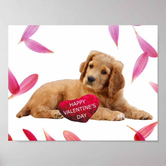Valentine's Day Dog heart poster (Front)
