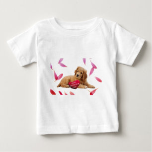 Valentine's Day Dog Photo Baby T-Shirt