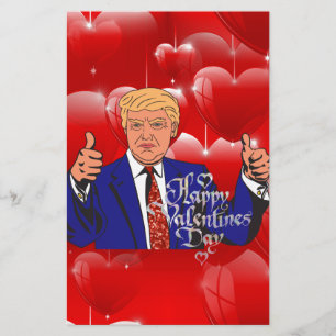 valentines day donald trump stationery