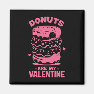Valentine's Day Doughnut Tee Sweet Candy Doughnut  Magnet