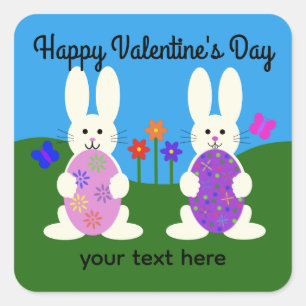 Valentine's Day Easter Bunny #7 Stickers