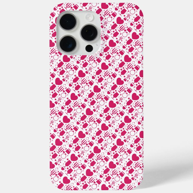 Valentines day elements patterns Case-Mate iPhone case (Back)
