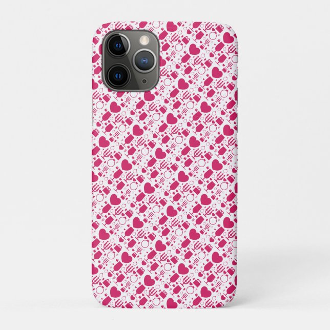 Valentines day elements patterns Case-Mate iPhone case (Back)