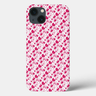 Valentines day elements patterns iPhone 13 case