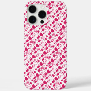 Valentines day elements patterns iPhone 16 pro max case